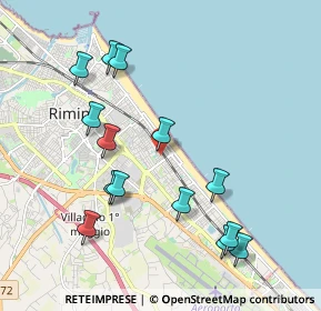 Mappa Via Andrea Maffei, 47924 Rimini RN, Italia (2.13571)