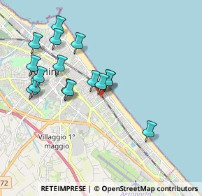 Mappa Via Andrea Maffei, 47924 Rimini RN, Italia (1.88625)