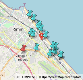 Mappa Via Andrea Maffei, 47924 Rimini RN, Italia (1.55722)