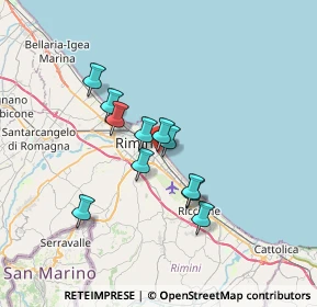 Mappa Via Andrea Maffei, 47924 Rimini RN, Italia (5.37273)