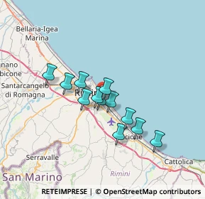 Mappa Via Andrea Maffei, 47924 Rimini RN, Italia (5.17583)