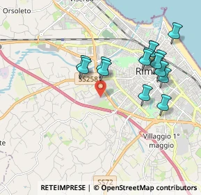 Mappa Via Rigoletto, 47923 Rimini RN, Italia (1.93533)