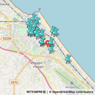 Mappa Via Elisabetta Sirani, 47923 Rimini RN, Italia (1.54611)