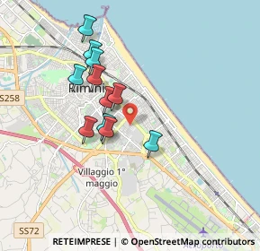 Mappa Via Elisabetta Sirani, 47923 Rimini RN, Italia (1.53364)