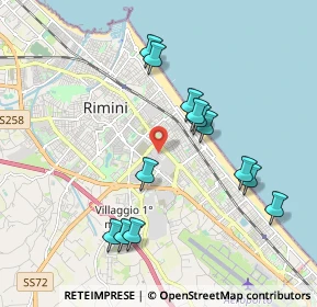 Mappa Via Elisabetta Sirani, 47923 Rimini RN, Italia (1.94462)