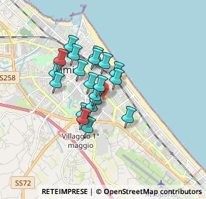 Mappa Via Elisabetta Sirani, 47923 Rimini RN, Italia (1.2265)