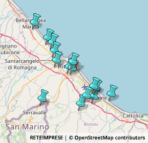 Mappa Via Elisabetta Sirani, 47923 Rimini RN, Italia (6.50667)