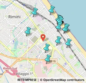 Mappa Via Elisabetta Sirani, 47923 Rimini RN, Italia (0.988)