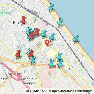 Mappa Via Elisabetta Sirani, 47923 Rimini RN, Italia (1.033)