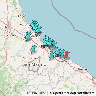 Mappa Via Elisabetta Sirani, 47923 Rimini RN, Italia (9.58)
