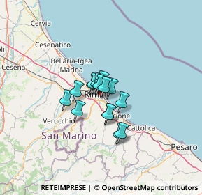 Mappa Via Elisabetta Sirani, 47923 Rimini RN, Italia (7.01133)