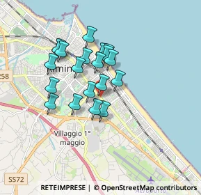 Mappa Via Vittorio Betteloni, 47924 Rimini RN, Italia (1.409)