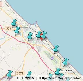 Mappa Via Vittorio Betteloni, 47924 Rimini RN, Italia (6.02571)