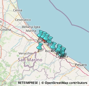 Mappa Via Vittorio Betteloni, 47924 Rimini RN, Italia (8.80636)