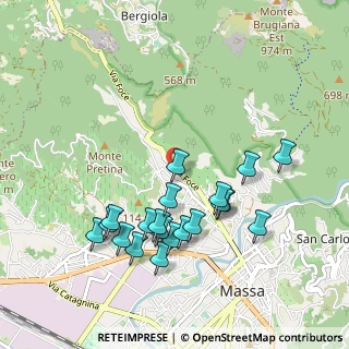 Mappa Via Fratelli Grassi, 54100 Massa MS, Italia (0.9945)