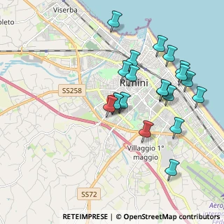 Mappa Via del Platano, 47923 Rimini RN, Italia (1.9605)