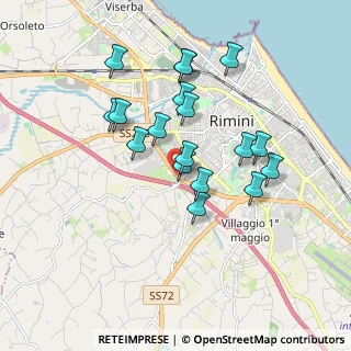Mappa Via Nuova Circonvallazione, 47923 Rimini RN, Italia (1.62444)