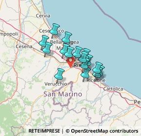 Mappa Via Zonara, 47923 Rimini RN, Italia (8.99313)