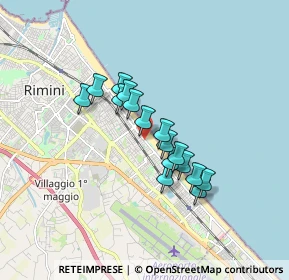 Mappa Viale Bertinoro, 47924 Rimini RN, Italia (1.30938)