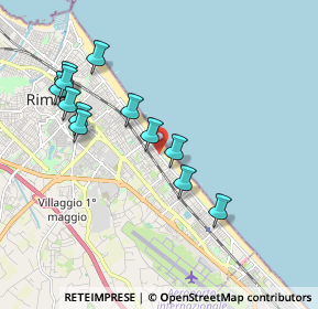 Mappa Viale Bertinoro, 47924 Rimini RN, Italia (1.945)