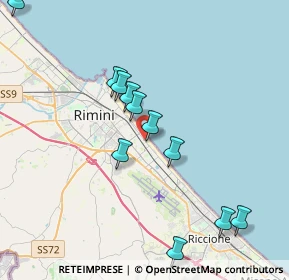 Mappa Viale Bertinoro, 47924 Rimini RN, Italia (4.02727)