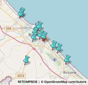 Mappa Viale Luigi Settembrini, 47923 Rimini RN, Italia (3.23333)