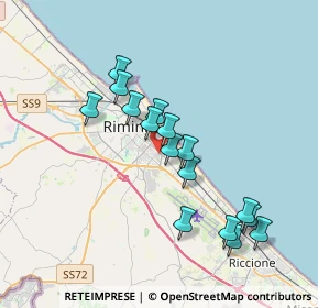 Mappa Viale Luigi Settembrini, 47923 Rimini RN, Italia (3.41438)