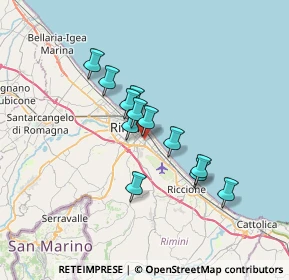 Mappa Viale Luigi Settembrini, 47923 Rimini RN, Italia (5.2425)