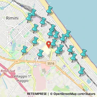 Mappa Viale Luigi Settembrini, 47923 Rimini RN, Italia (0.9515)