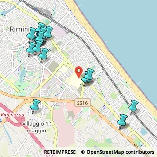 Mappa Viale Luigi Settembrini, 47923 Rimini RN, Italia (1.343)