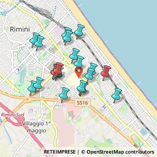 Mappa Viale Luigi Settembrini, 47923 Rimini RN, Italia (0.824)