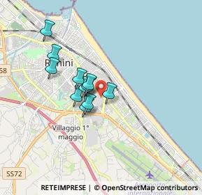 Mappa Viale Luigi Settembrini, 47923 Rimini RN, Italia (1.28818)