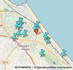 Mappa Viale Luigi Settembrini, 47923 Rimini RN, Italia (1.89615)