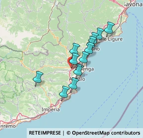 Mappa Via Garibaldi, 17038 Villanova d'Albenga SV, Italia (10.54167)