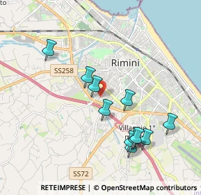 Mappa Via Quintino Quagliati, 47923 Rimini RN, Italia (1.93182)