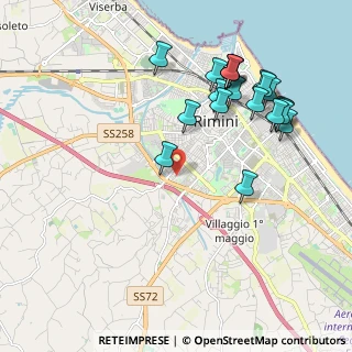 Mappa Via Quintino Quagliati, 47923 Rimini RN, Italia (2.2475)