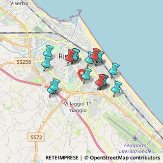 Mappa Via Flaminia Conca, 47923 Rimini RN, Italia (1.30824)