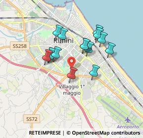 Mappa Via Marino Moretti, 47923 Rimini RN, Italia (1.45533)