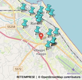 Mappa Via Marino Moretti, 47923 Rimini RN, Italia (1.73176)