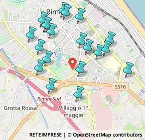 Mappa Via Marino Moretti, 47923 Rimini RN, Italia (1.042)