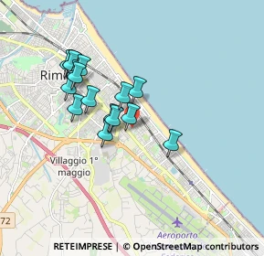 Mappa Viale Rimembranze, 47924 Rimini RN, Italia (1.54438)