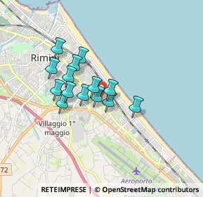 Mappa Viale Rimembranze, 47924 Rimini RN, Italia (1.29143)