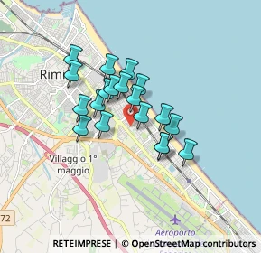 Mappa Viale Rimembranze, 47924 Rimini RN, Italia (1.26842)