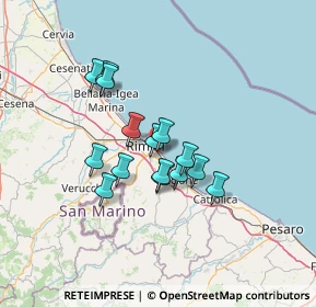 Mappa Via Bernardo Davanzati, 47924 Rimini RN, Italia (10.384)