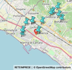 Mappa Viale XX Settembre, 54036 Marina di Carrara MS, Italia (1.9775)