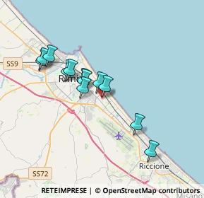 Mappa Via Atto Vannucci, 47924 Rimini RN, Italia (3.1325)