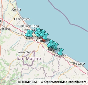 Mappa Via Atto Vannucci, 47924 Rimini RN, Italia (7.47167)