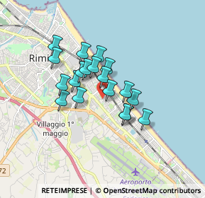 Mappa Via Atto Vannucci, 47924 Rimini RN, Italia (1.28316)