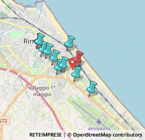 Mappa Viale delle Rimembranze, 47924 Rimini RN, Italia (1.30818)