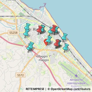 Mappa Via Scrivia, 47923 Rimini RN, Italia (1.36588)